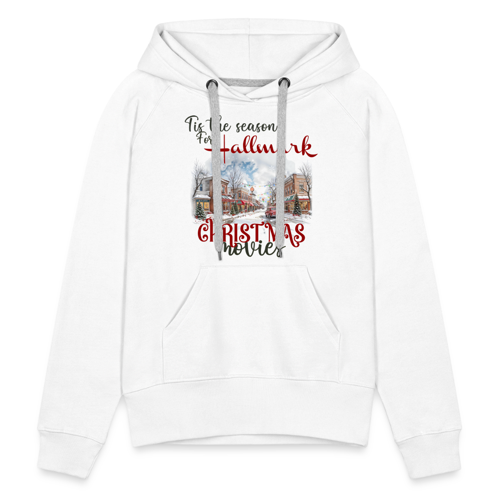Tis the season Christmas Movies Women’s Premium Hoodie - white