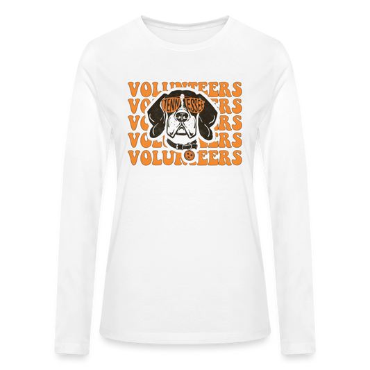 Tennessee Volunteers Smokey Women's Long Sleeve T-Shirt - white