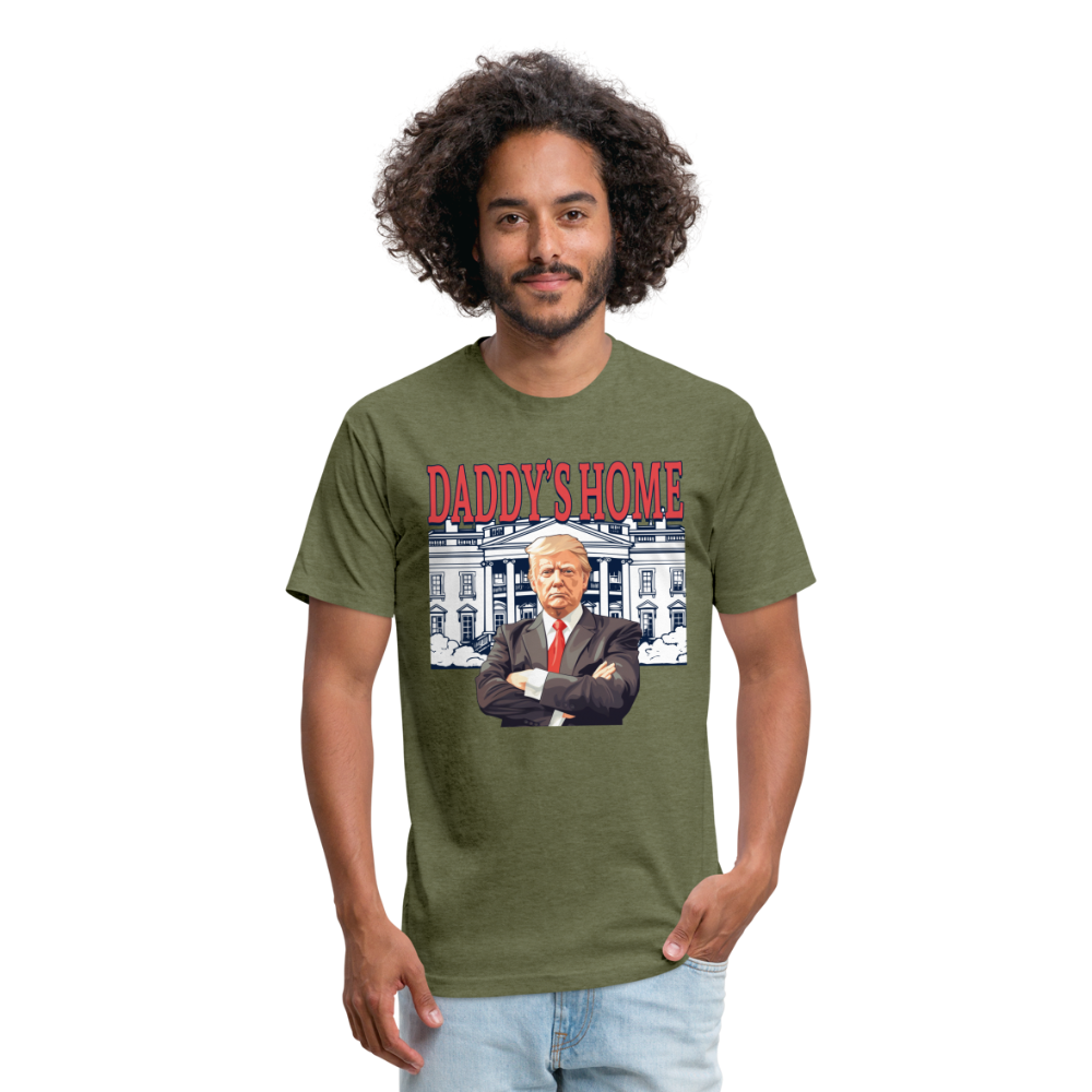 Daddys Home Trump Fitted Cotton/Poly Men's T-Shirt - heather military green