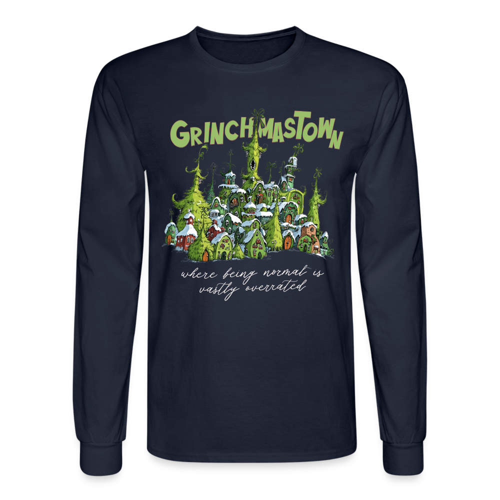 Grinchmastown Men's Long Sleeve T-Shirt - navy