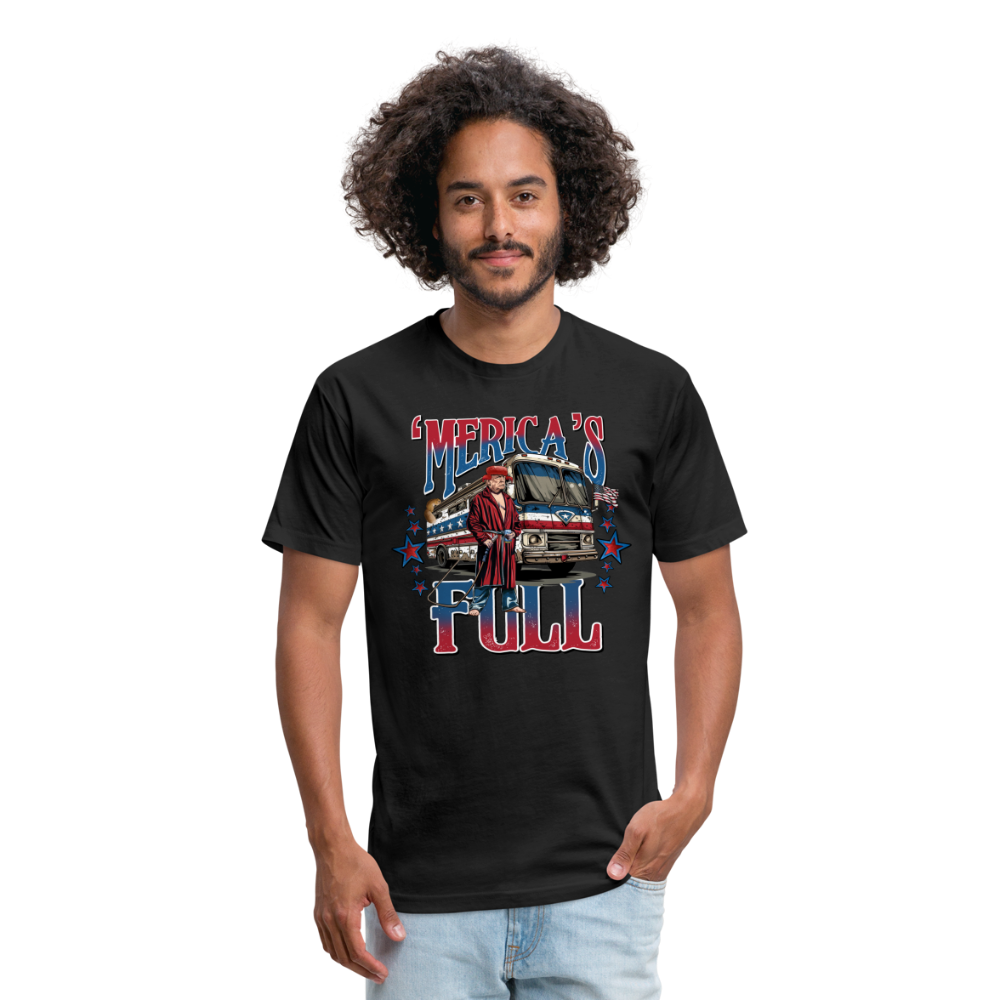 'Merica’s Full Trump Men's Fitted Cotton/Poly T-Shirt - black