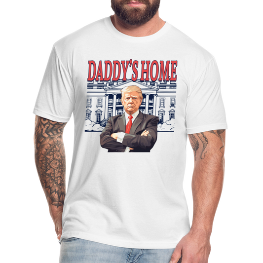 Daddys Home Trump Fitted Cotton/Poly Men's T-Shirt - white