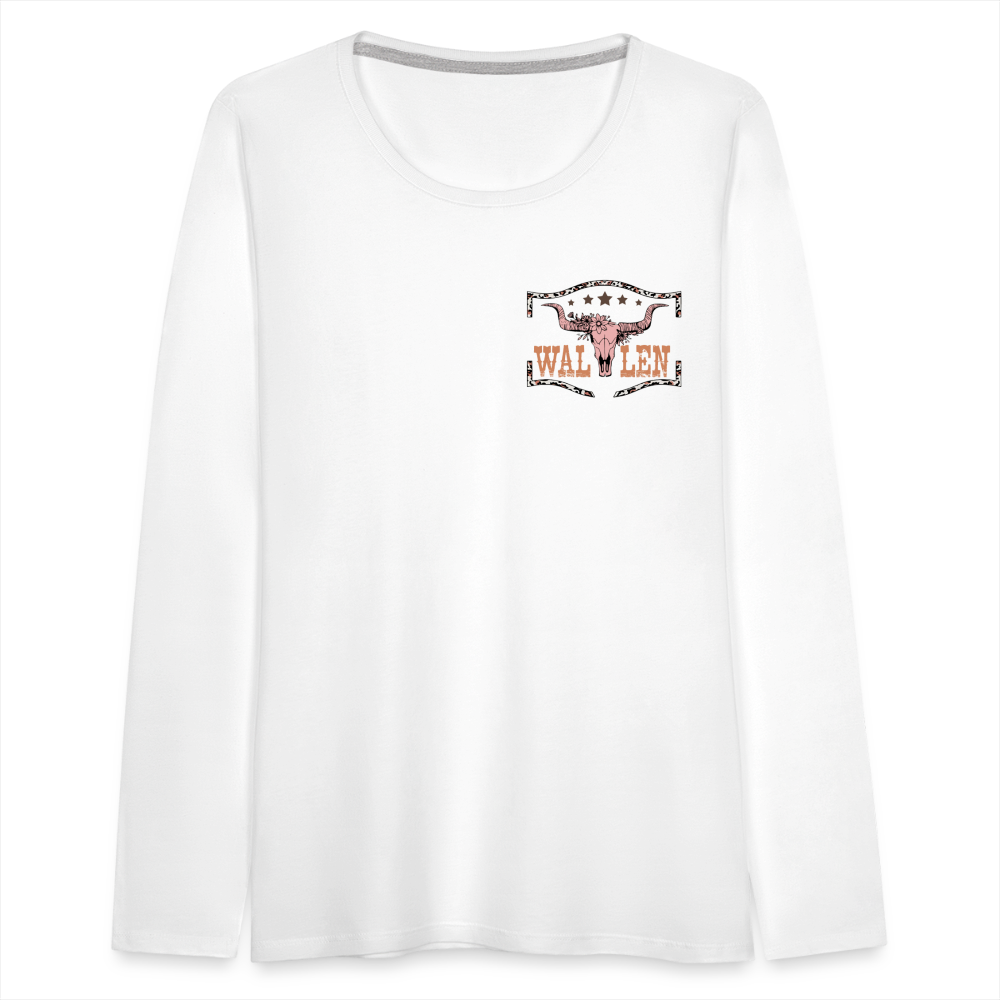 Morgan Wallen Playlist Women's Premium Long Sleeve T-Shirt - white