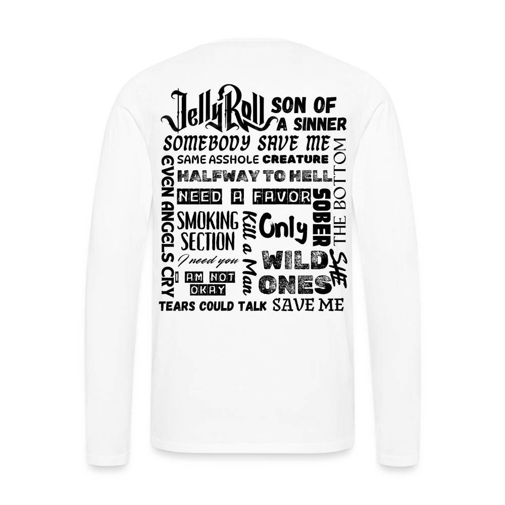 JellyRoll Men's long sleeve shirt - white