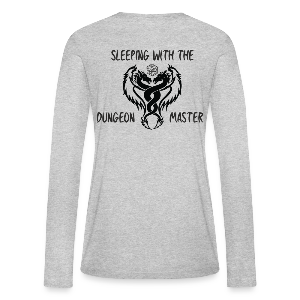 Sleeping with the Dungeon Master D&D Women's Long Sleeve T-Shirt - heather gray