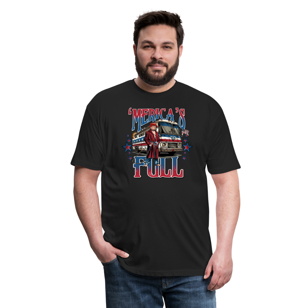 'Merica’s Full Trump Men's Fitted Cotton/Poly T-Shirt - black