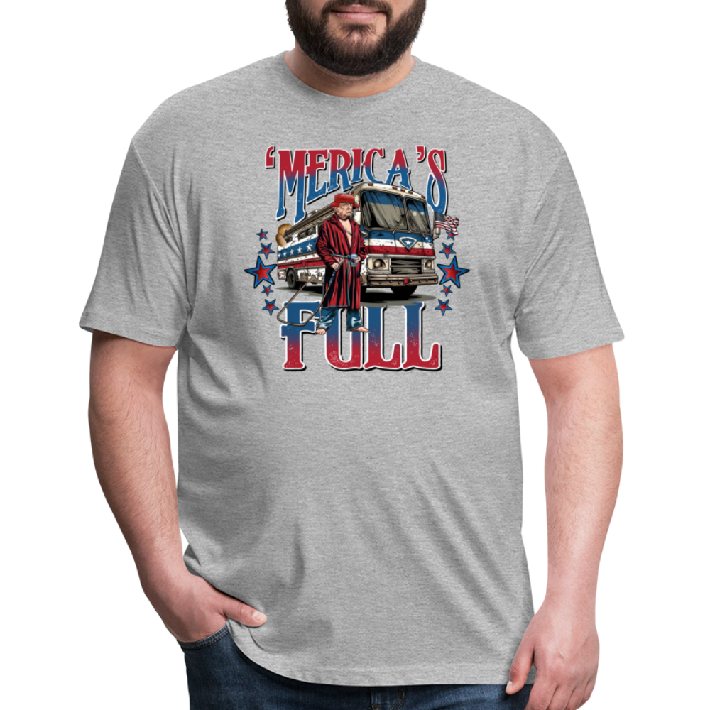 'Merica’s Full Trump Men's Fitted Cotton/Poly T-Shirt - heather gray