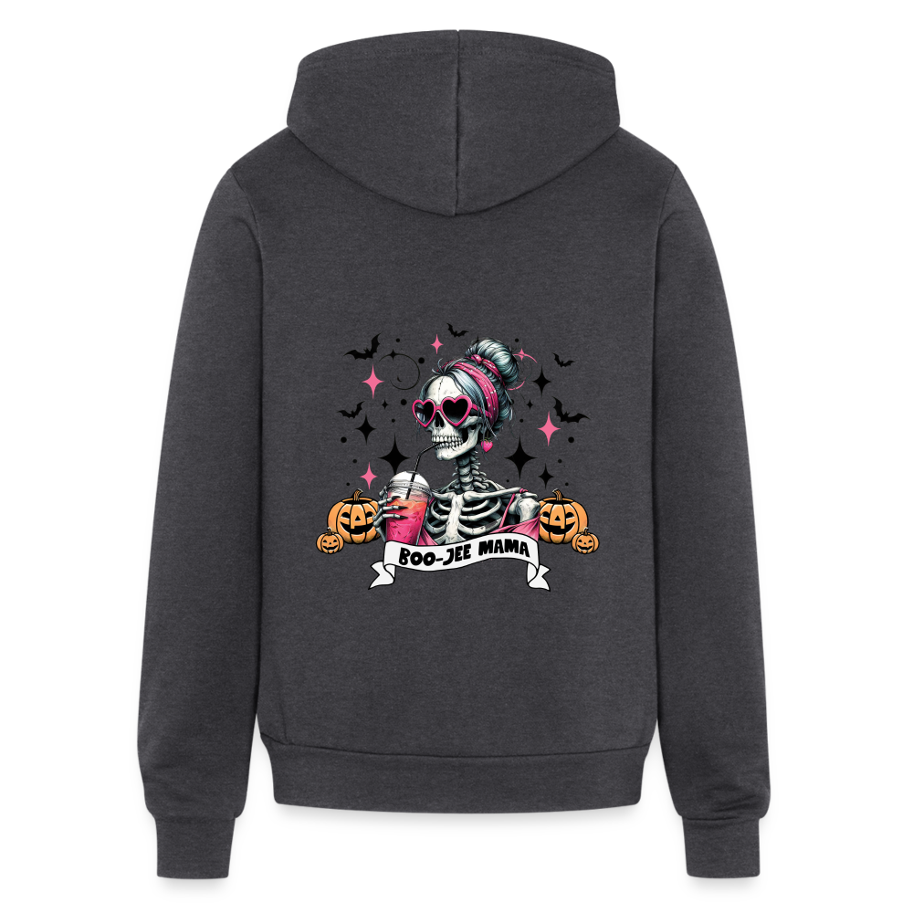 Boo-Jee Mama Halloween Full Zip Hoodie - charcoal grey