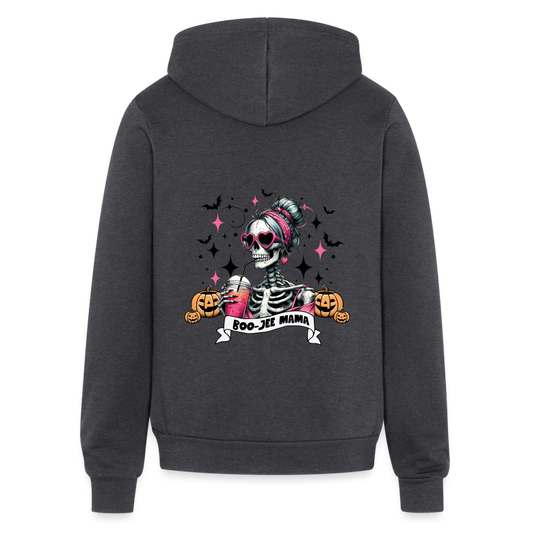 Boo-Jee Mama Halloween Full Zip Hoodie - charcoal grey