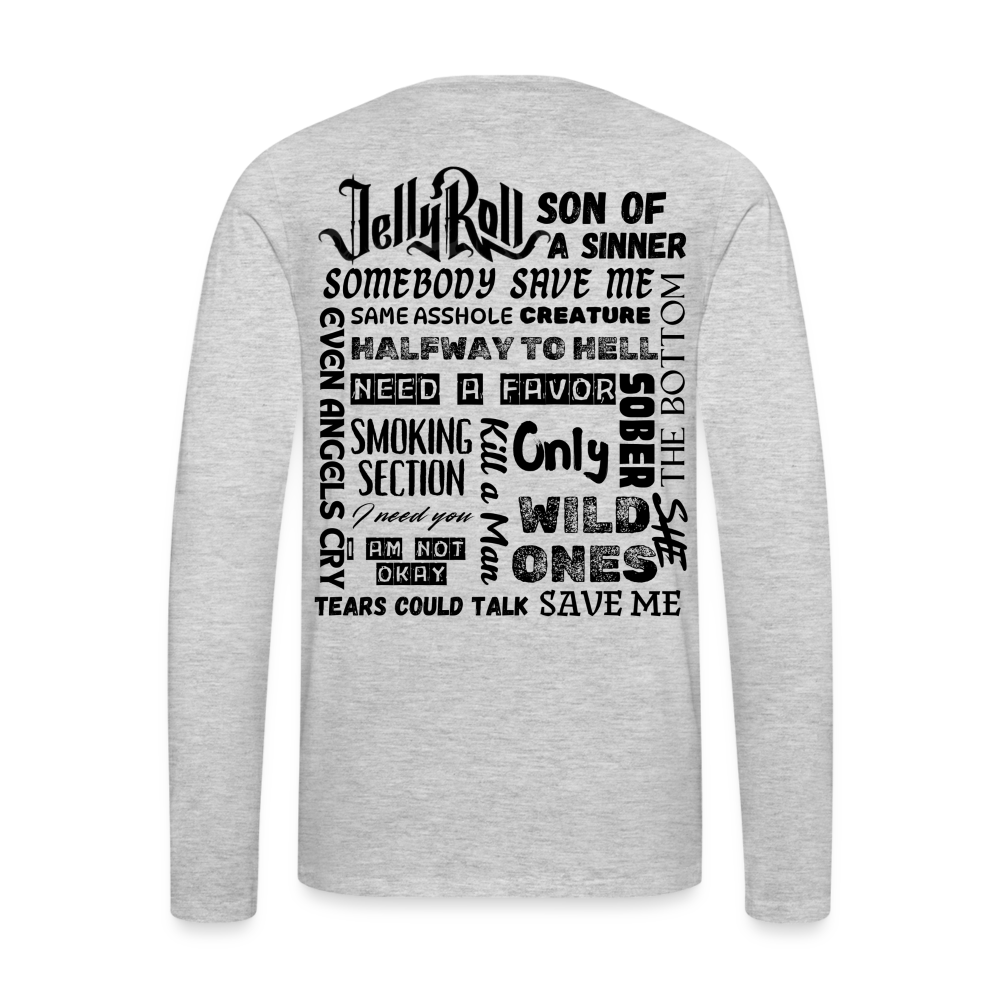 JellyRoll Men's long sleeve shirt - heather gray