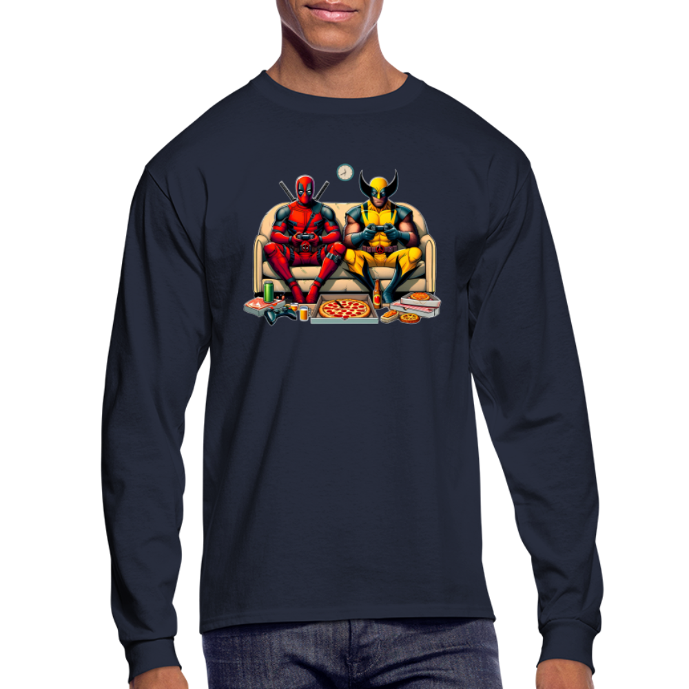 Anti-Hero Deadpool Wolverine Men's Long Sleeve T-Shirt - navy