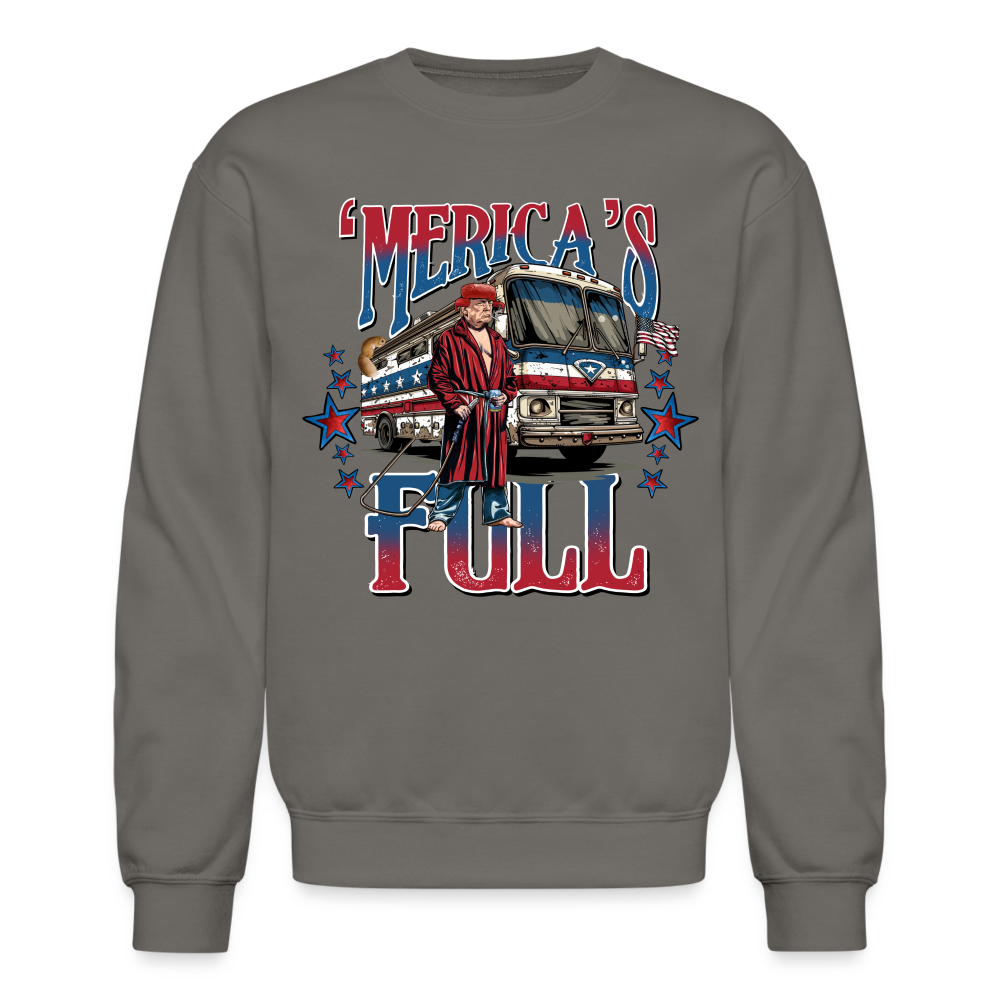 'Merica’s Full Trump Unisex Crewneck Sweatshirt - asphalt gray