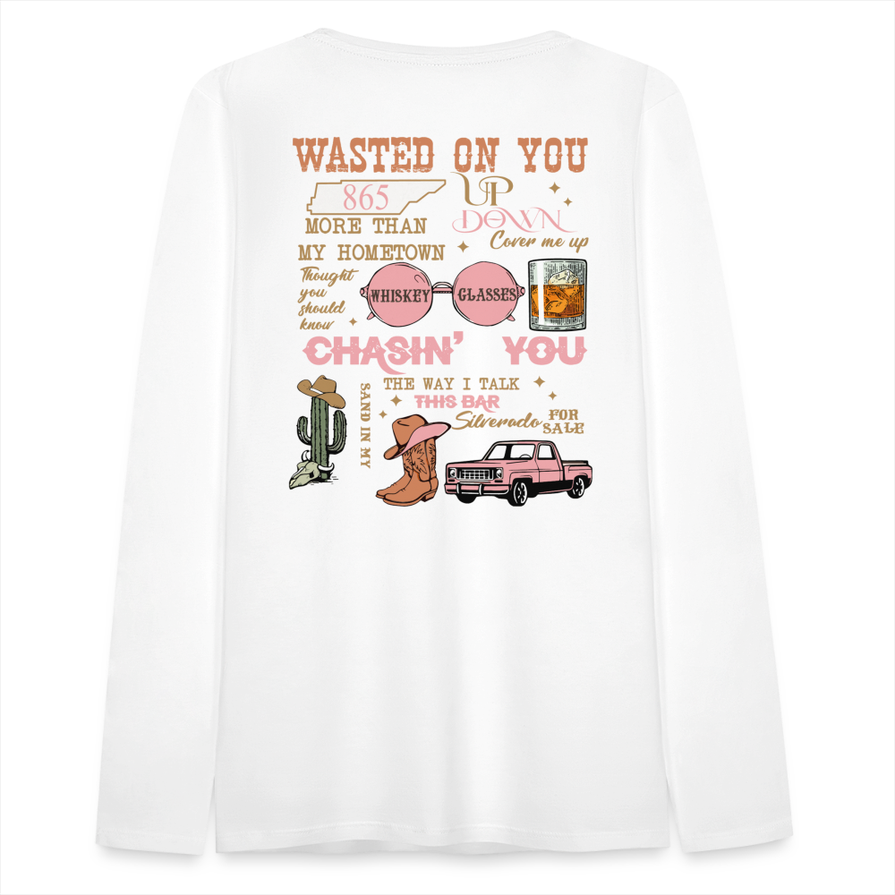 Morgan Wallen Playlist Women's Premium Long Sleeve T-Shirt - white