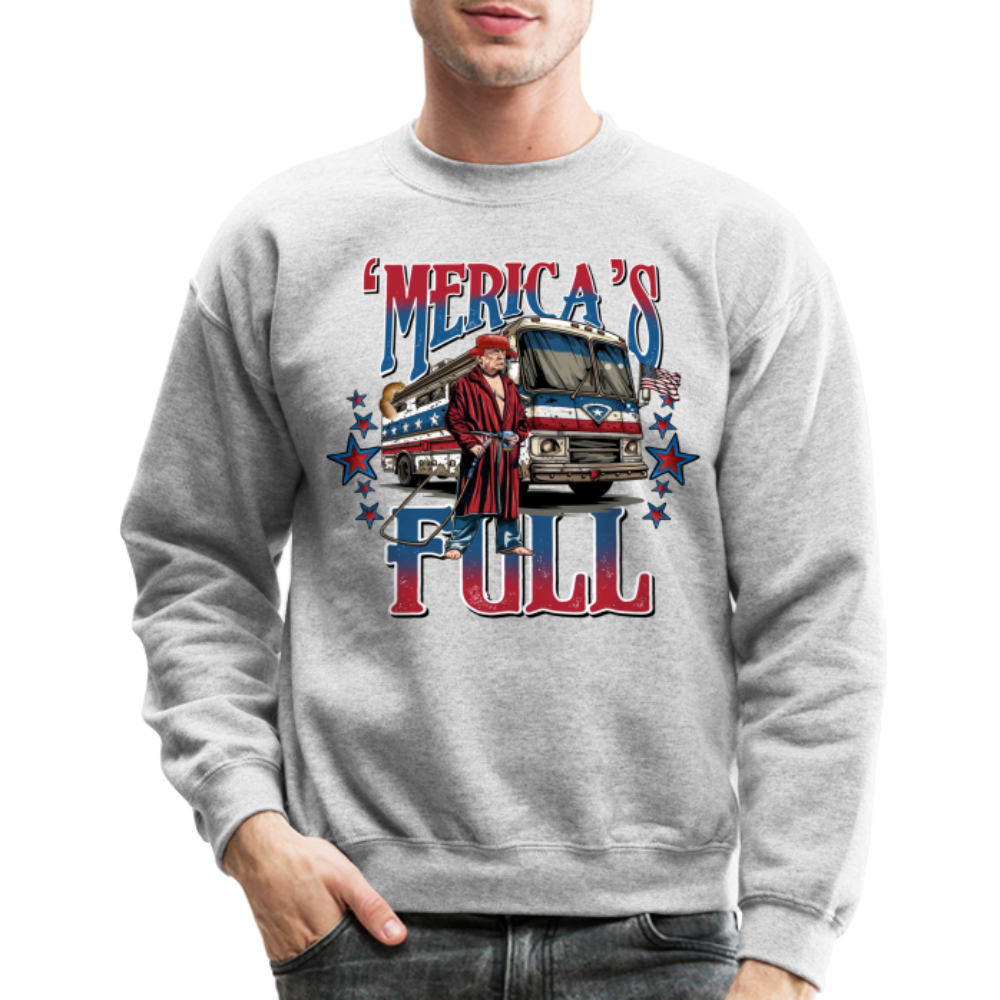 'Merica’s Full Trump Unisex Crewneck Sweatshirt - heather gray