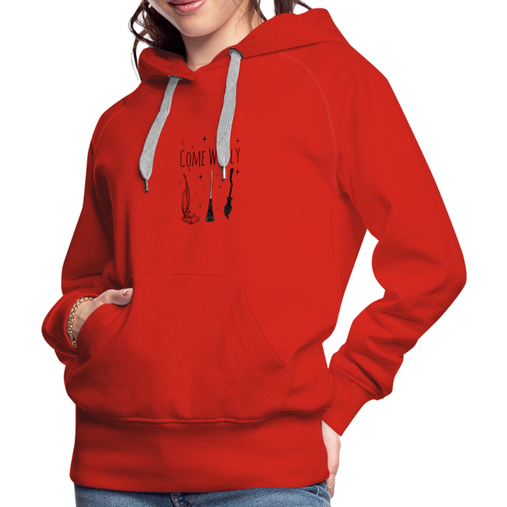 Women's Hocus Pocus: Come we Fly Hoodie - red