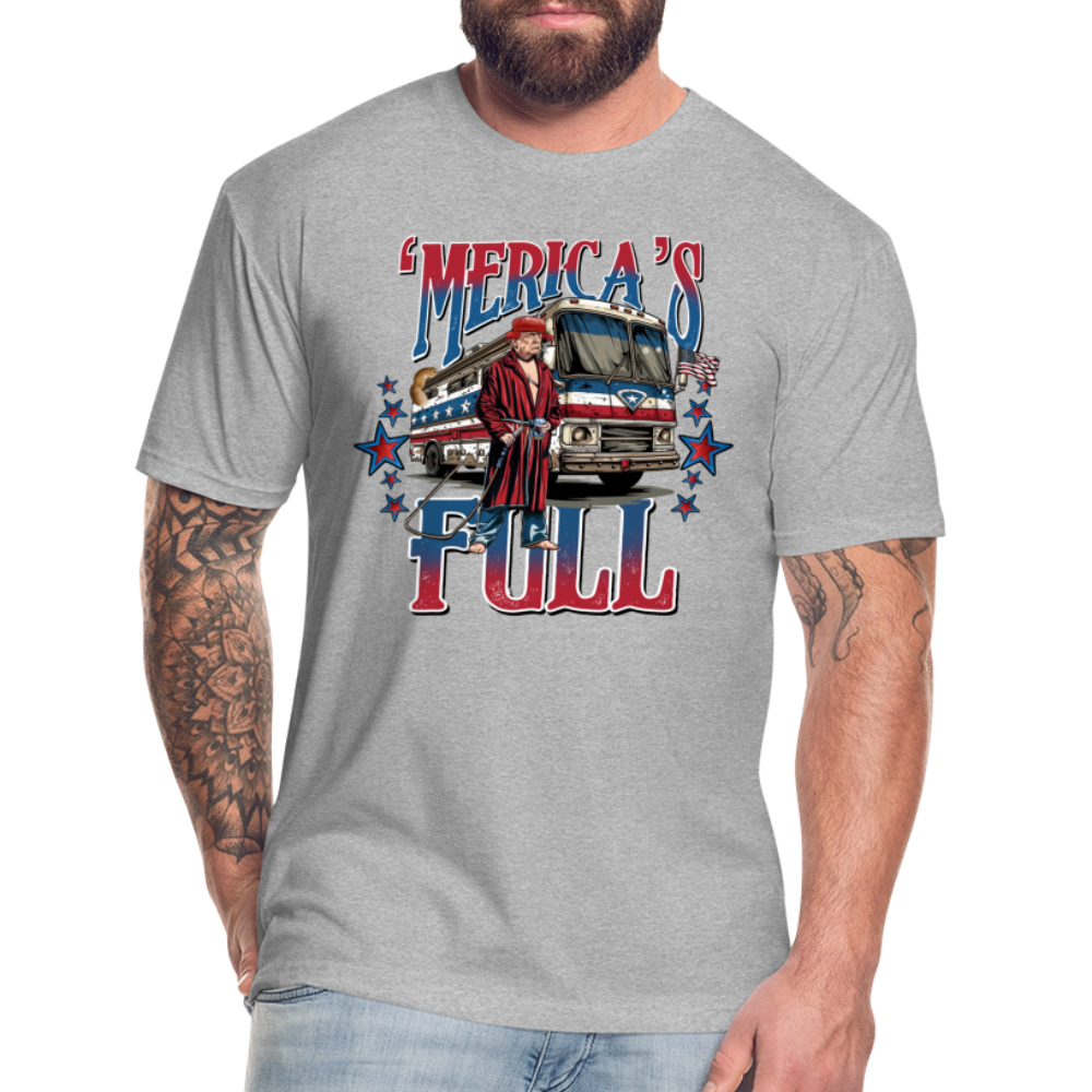 'Merica’s Full Trump Men's Fitted Cotton/Poly T-Shirt - heather gray