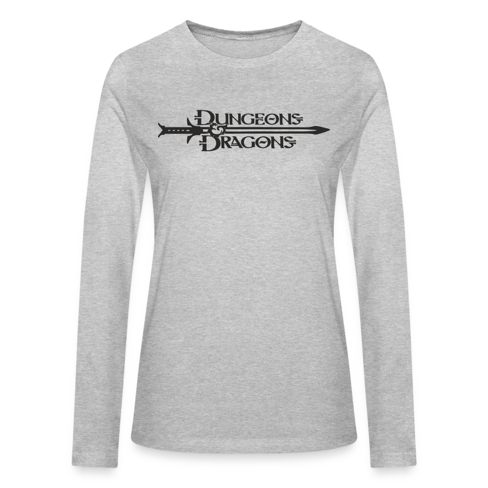 Sleeping with the Dungeon Master D&D Women's Long Sleeve T-Shirt - heather gray