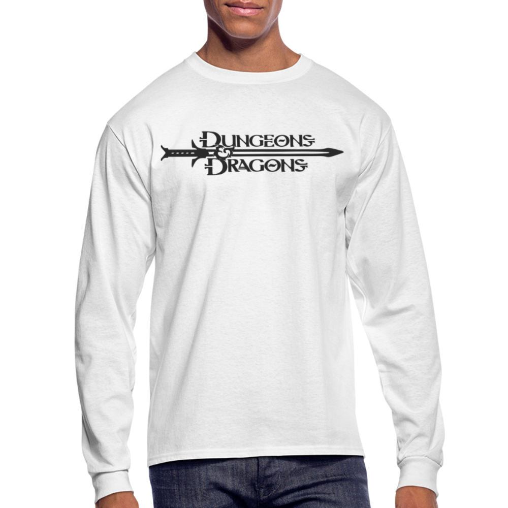 The Dice Giveth and the Dice Taketh Away D&D Men's Long Sleeve T-Shirt - white