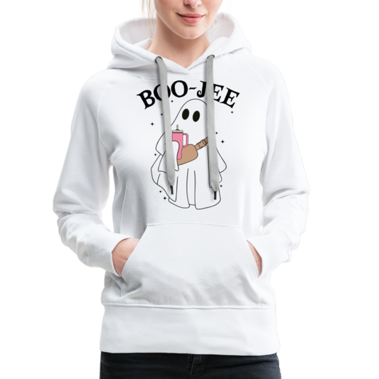 Boo-Jee Women's Ghost Premium Hoodie - white