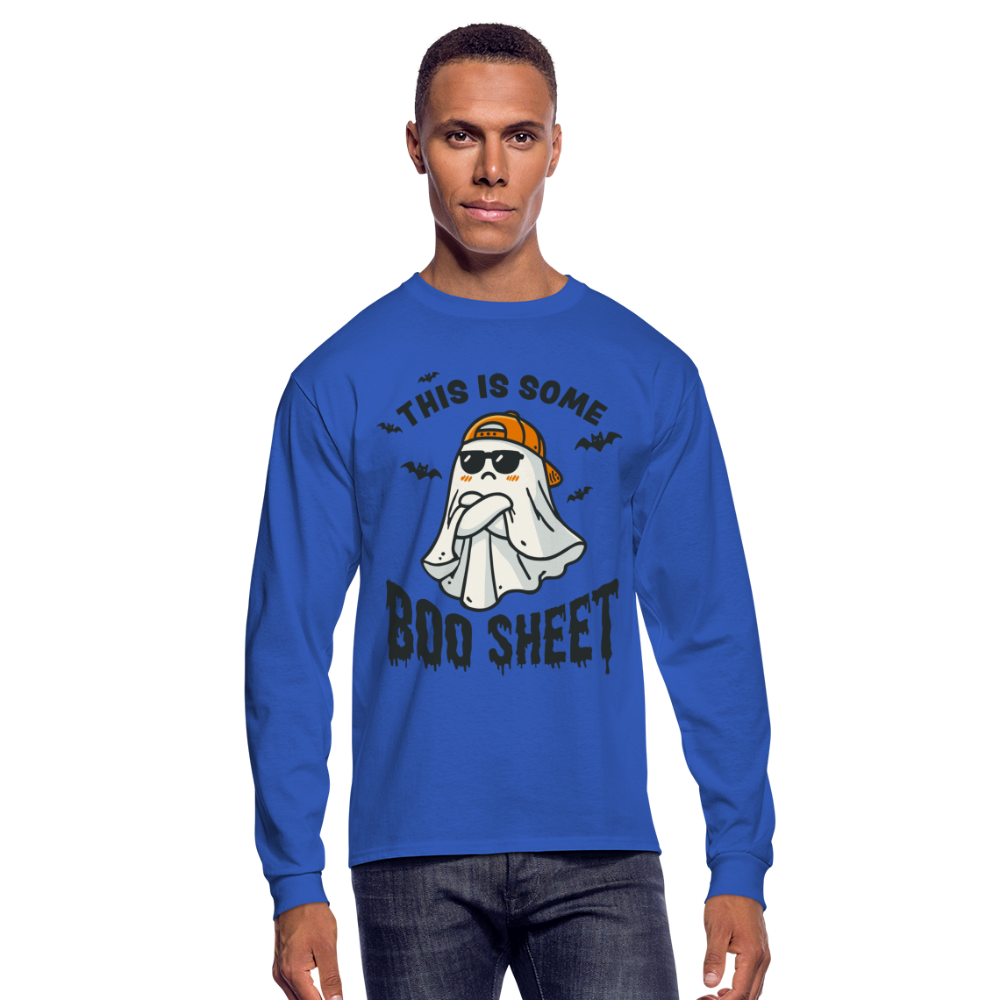 This is Some Boo Sheet: Funny Halloween Men's Long Sleeve T-Shirt - royal blue