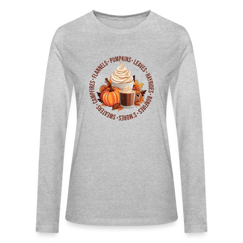 Fall Favorites Bella + Canvas Women's Long Sleeve T-Shirt - heather gray