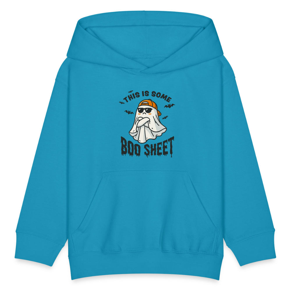 Boo Sheet Halloween Kids' Hoodie - turquoise