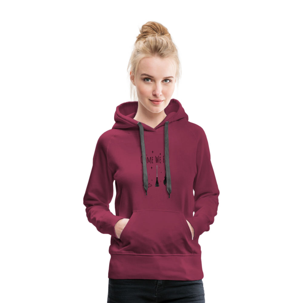 Women's Hocus Pocus: Come we Fly Hoodie - burgundy