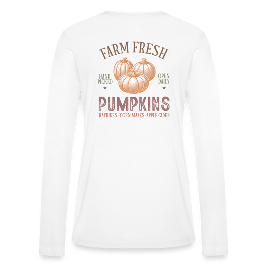 Fall Vibes Women's Long Sleeve T-Shirt - white