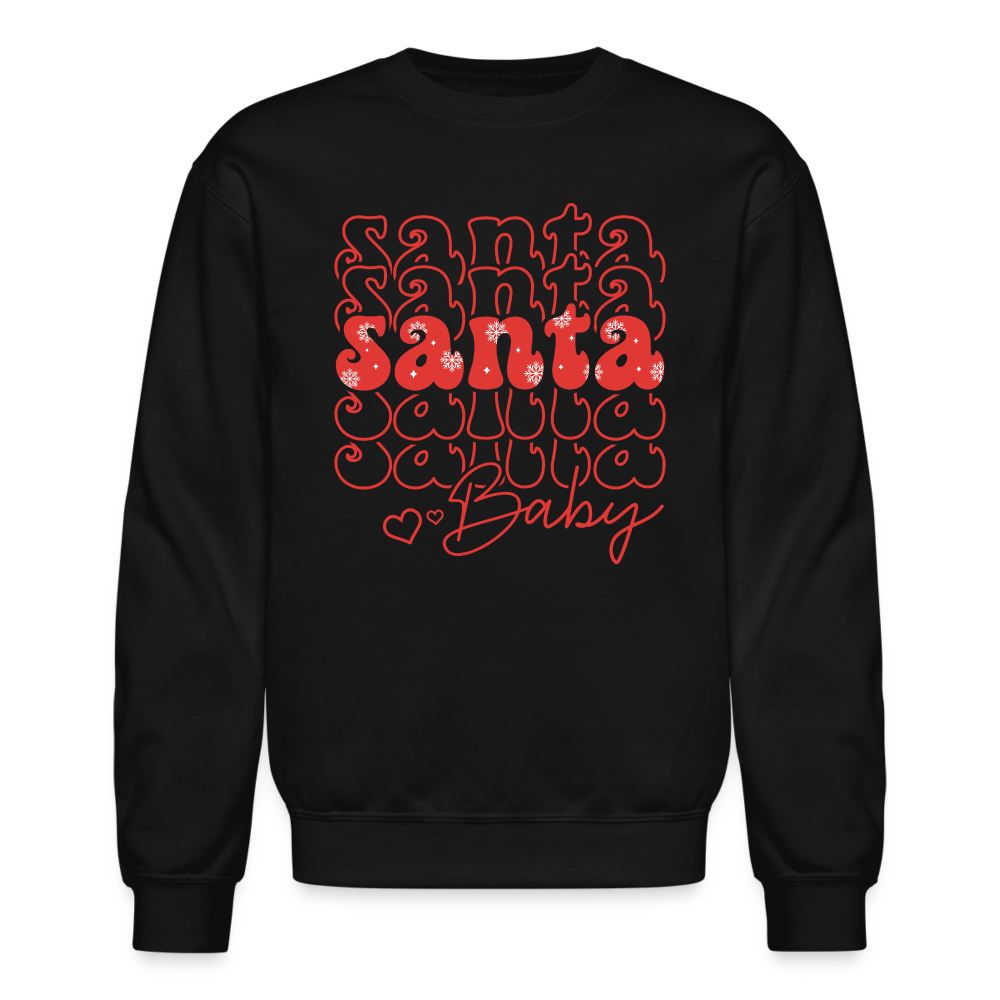 Santa Baby Unisex Crewneck Sweatshirt - black