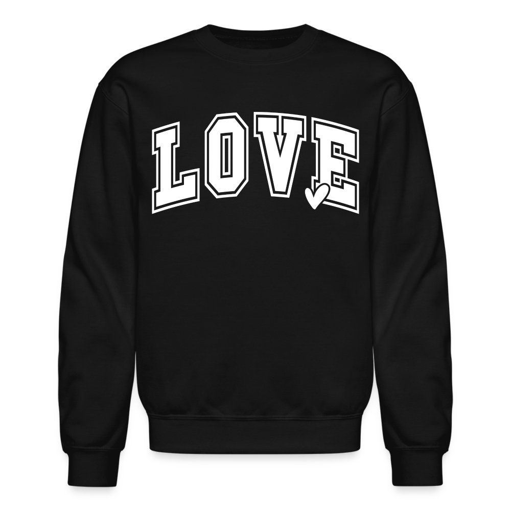 Valentine’s Day Unisex Crewneck Sweatshirt – "Love" Edition - black