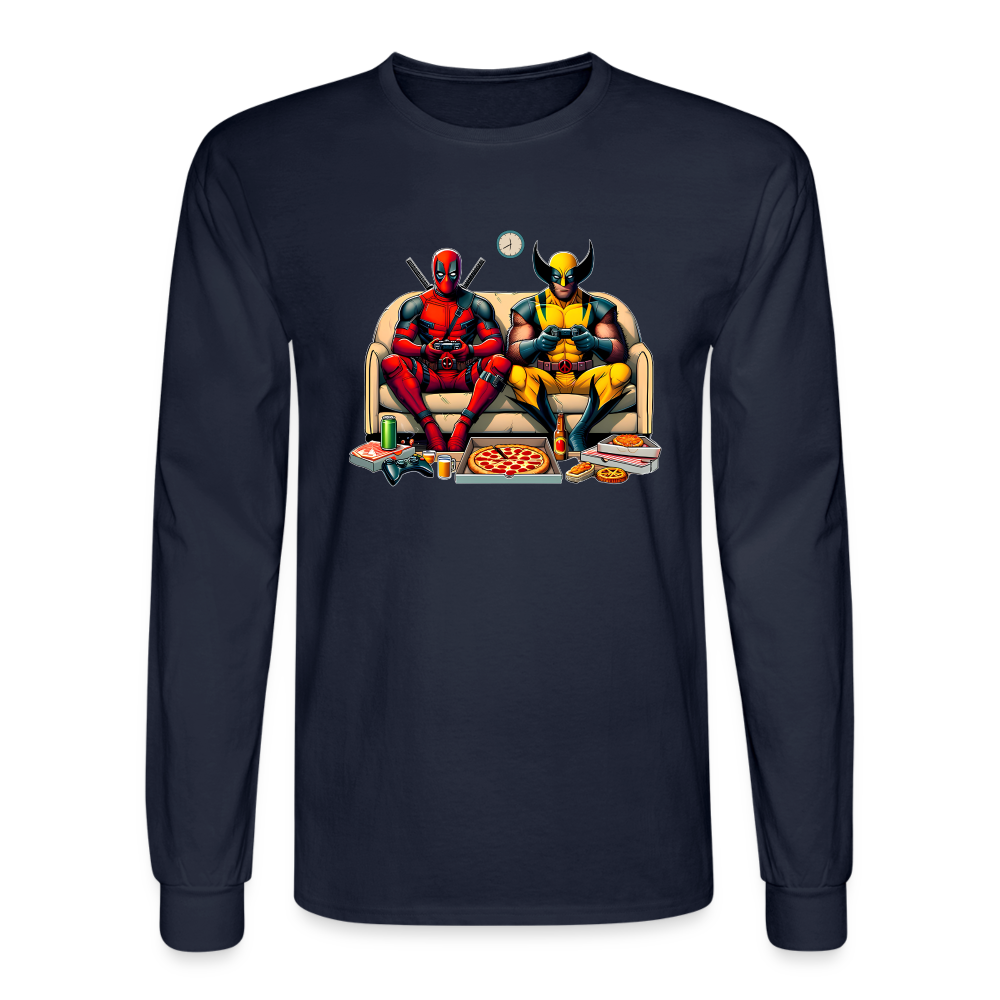 Anti-Hero Deadpool Wolverine Men's Long Sleeve T-Shirt - navy