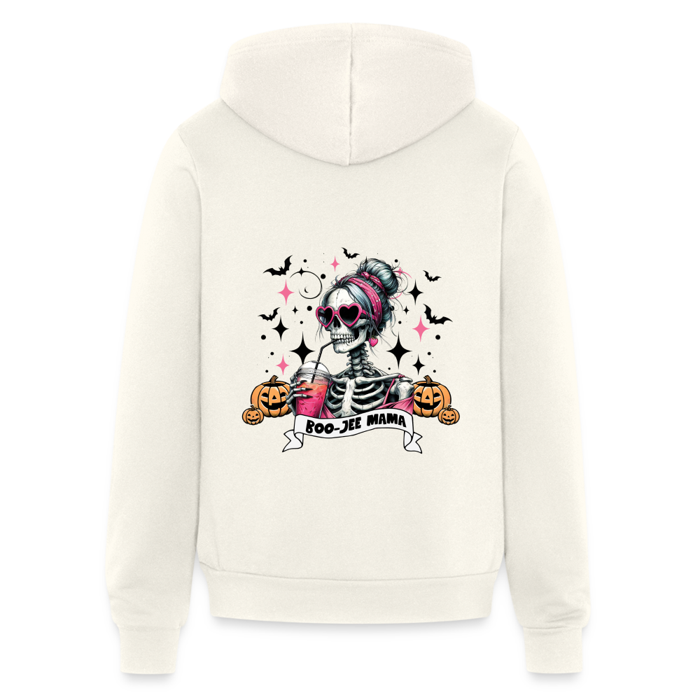 Boo-Jee Mama Halloween Full Zip Hoodie - vintage white