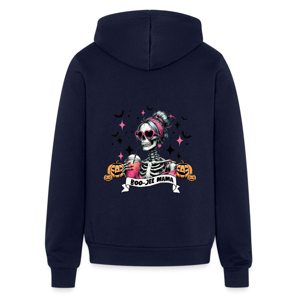 Boo-Jee Mama Halloween Full Zip Hoodie - navy