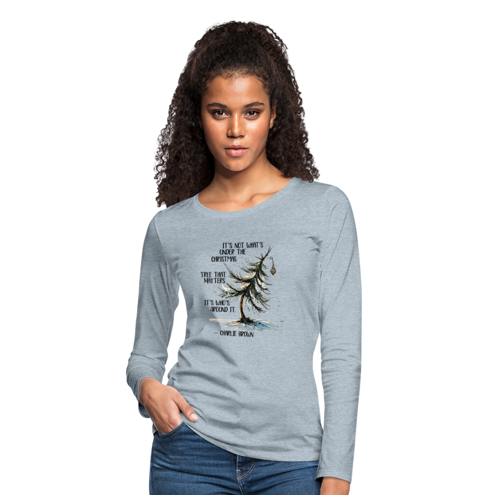 Charlie Brown Christmas tree Women's Long Sleeve T-Shirt - heather ice blue