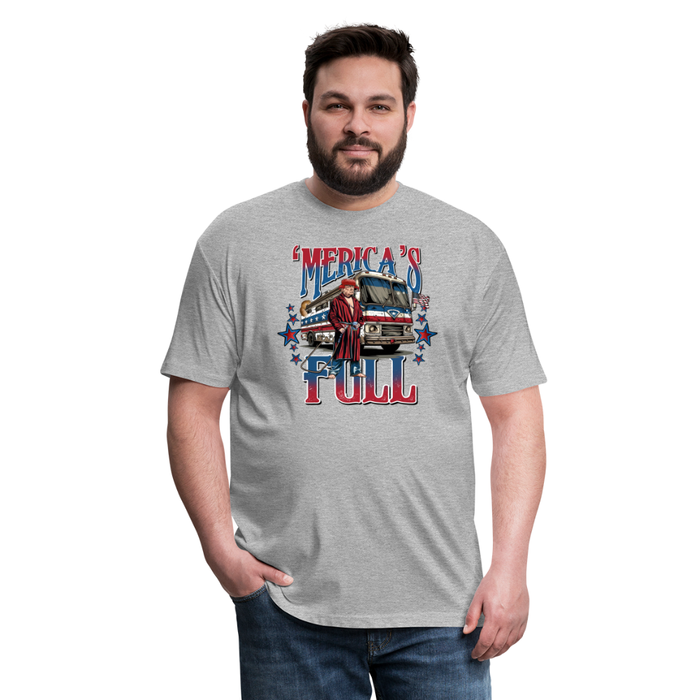 'Merica’s Full Trump Men's Fitted Cotton/Poly T-Shirt - heather gray