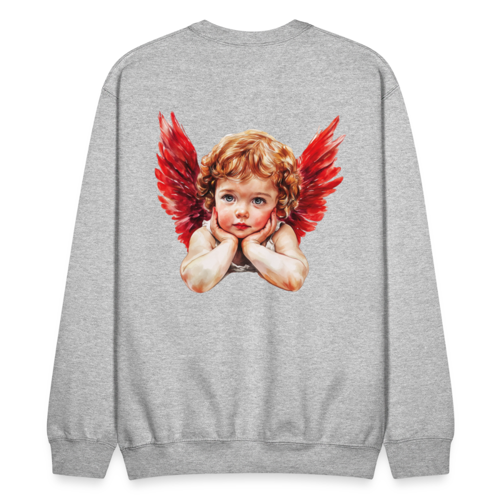 Bold Love Synonyms With Cupid Unisex Crewneck Sweatshirt - heather gray