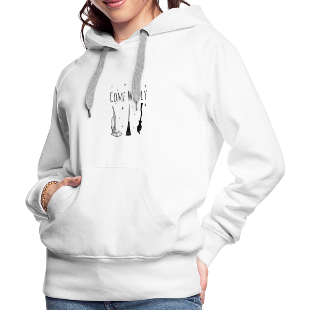 Women's Hocus Pocus: Come we Fly Hoodie - white