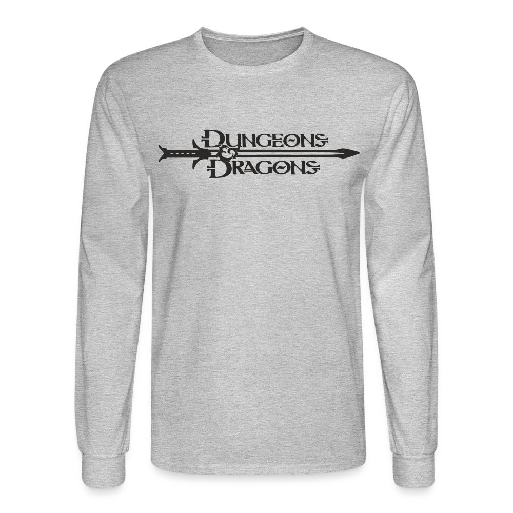 The Dice Giveth and the Dice Taketh Away D&D Men's Long Sleeve T-Shirt - heather gray