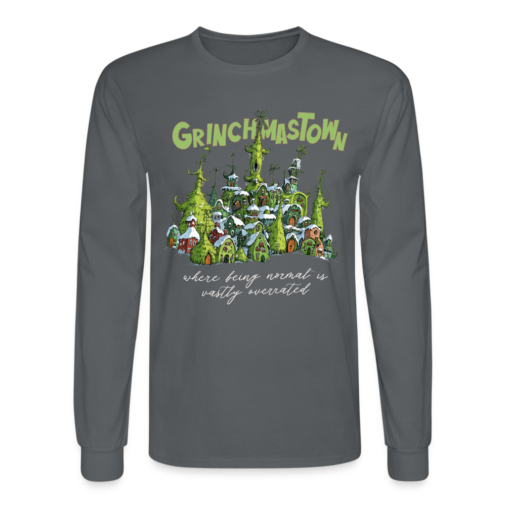 Grinchmastown Men's Long Sleeve T-Shirt - charcoal