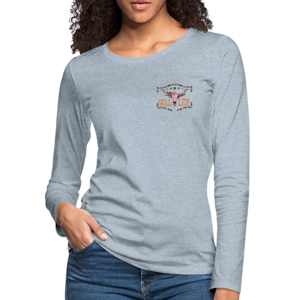 Morgan Wallen Playlist Women's Premium Long Sleeve T-Shirt - heather ice blue