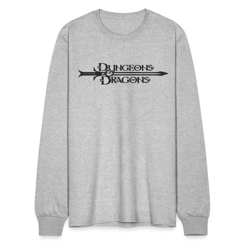 The Dice Giveth and the Dice Taketh Away D&D Men's Long Sleeve T-Shirt - heather gray