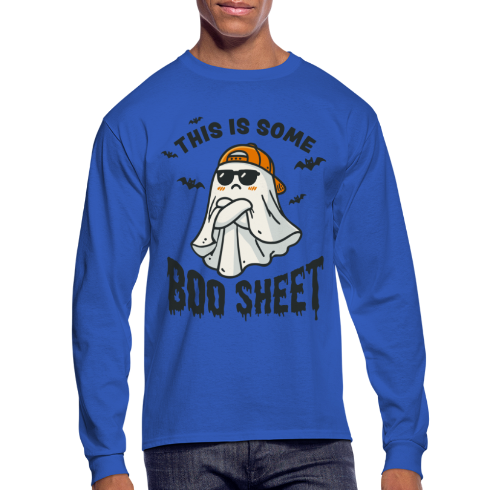 This is Some Boo Sheet: Funny Halloween Men's Long Sleeve T-Shirt - royal blue