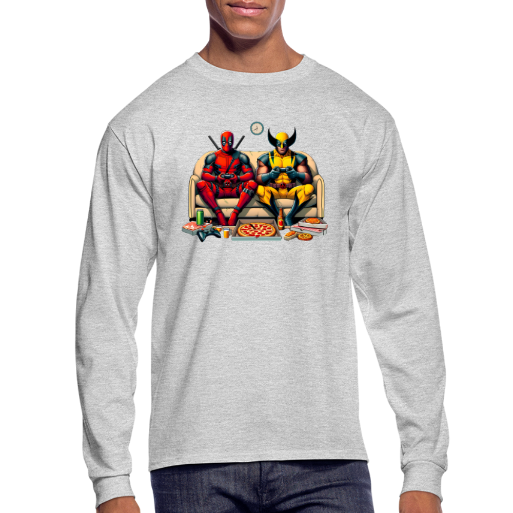 Anti-Hero Deadpool Wolverine Men's Long Sleeve T-Shirt - heather gray