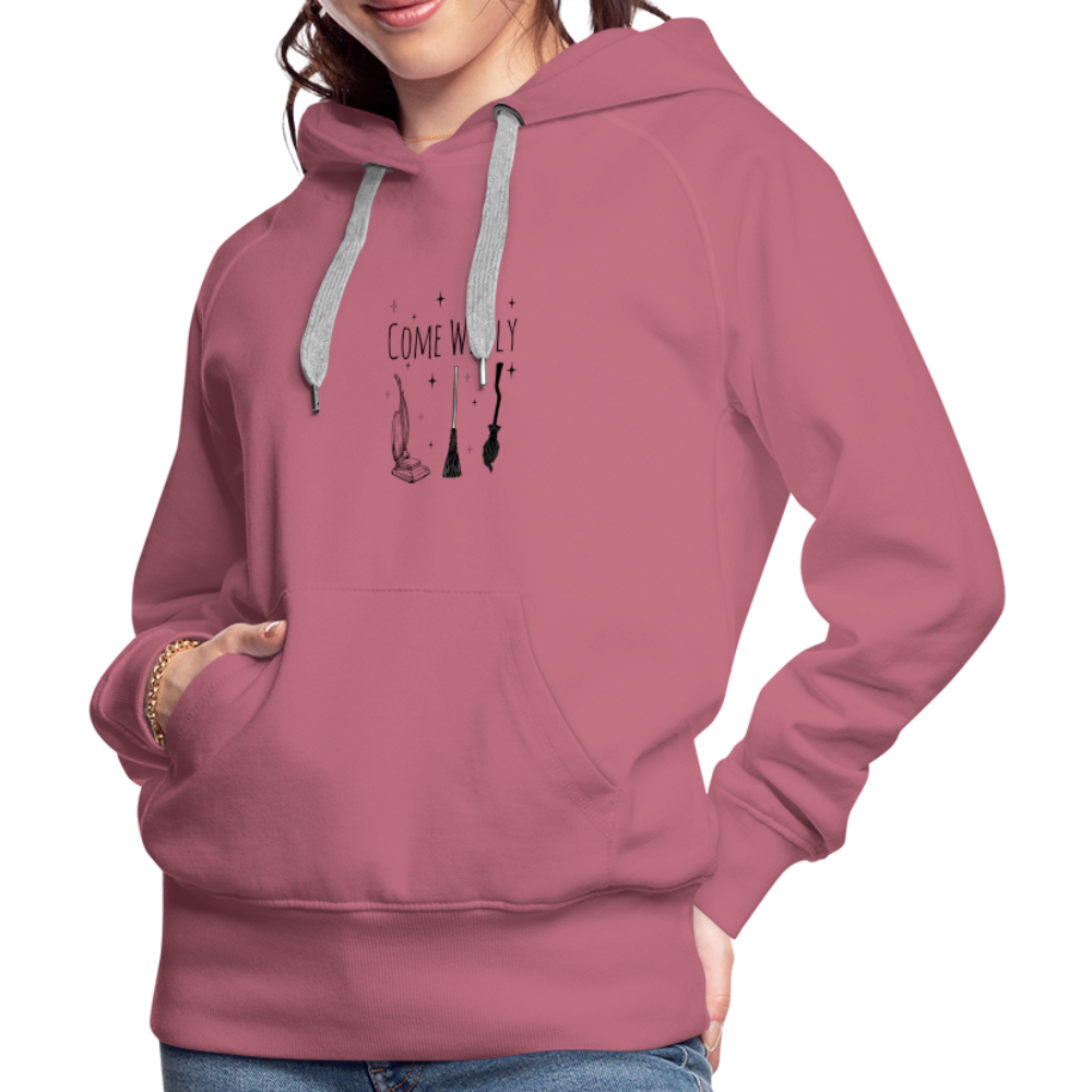 Women's Hocus Pocus: Come we Fly Hoodie - mauve