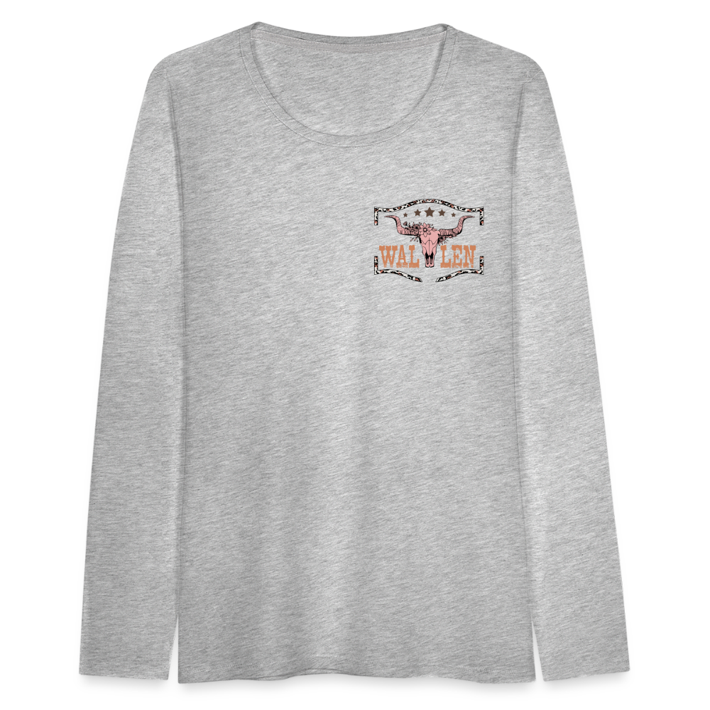 Morgan Wallen Playlist Women's Premium Long Sleeve T-Shirt - heather gray