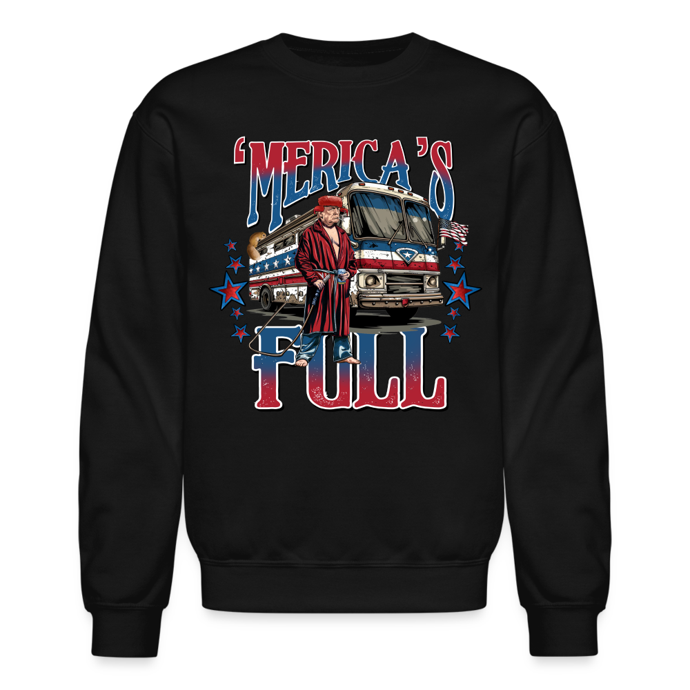 'Merica’s Full Trump Unisex Crewneck Sweatshirt - black