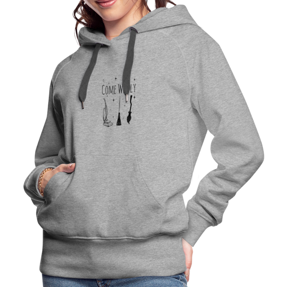 Women's Hocus Pocus: Come we Fly Hoodie - heather grey