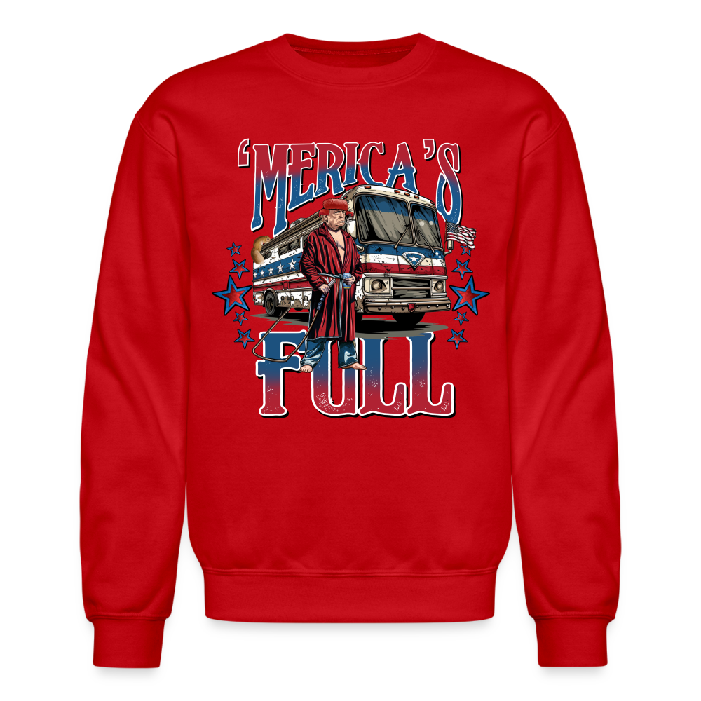 'Merica’s Full Trump Unisex Crewneck Sweatshirt - red