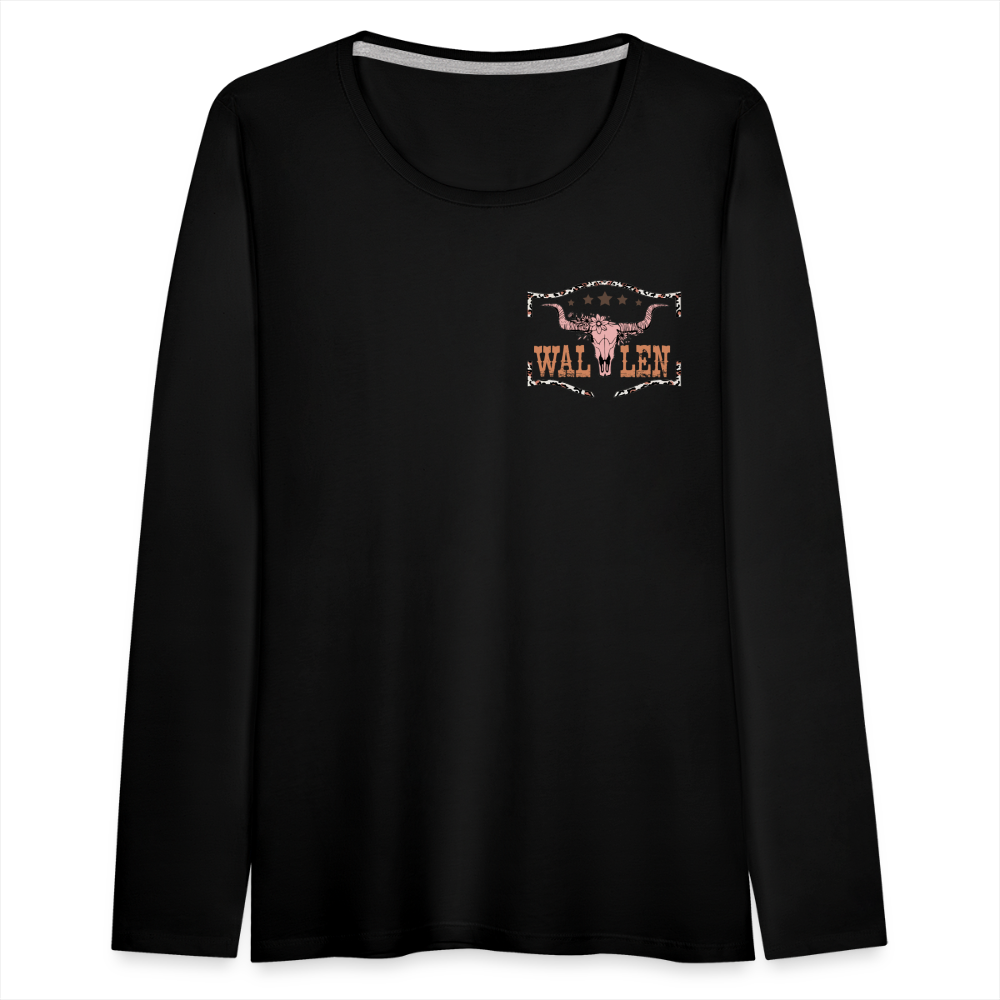 Morgan Wallen Playlist Women's Premium Long Sleeve T-Shirt - black