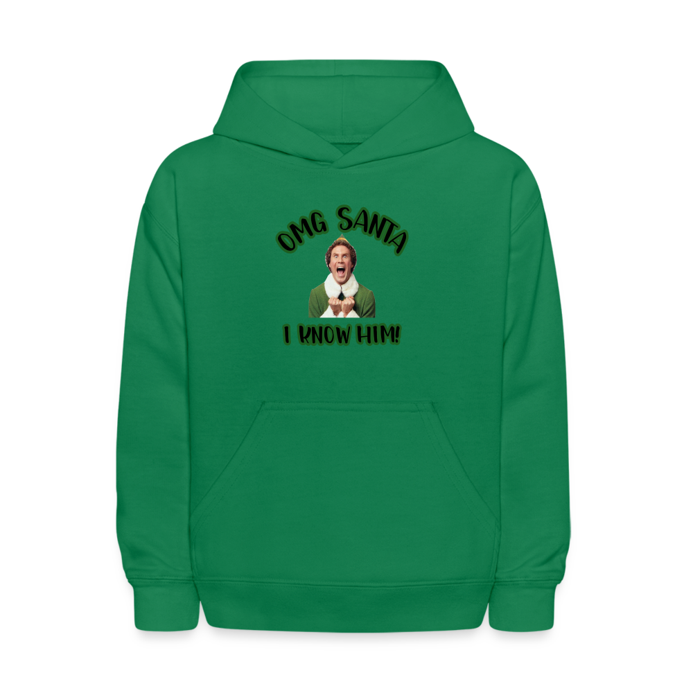 Elf OMG Santa Kids' Hoodie - kelly green